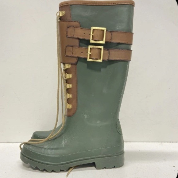 TORY BURCH EQUESTRIAN RUBBER BOOTS- size 6 - Picture 6 of 9
